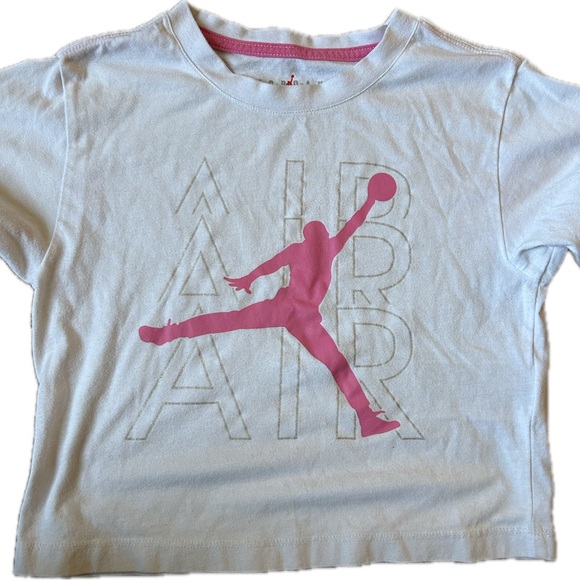 Jordan Kids Tee with Pink Air Graphic - Picture 1 of 3